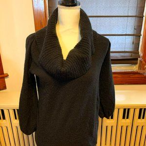 Ann Taylor Black  Cowl Sweater  Size Medium